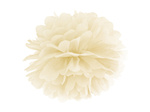 Pompon bibułowy 25cm - kremowy