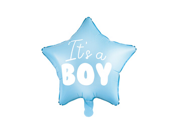 Balon foliowy 18" Gwiazdka błękitna "It's a BOY"