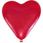 Balon 24" 60cm serce czerwone z klipsem