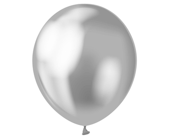 Balony gumowe 12" chrom srebrne 7 sztuk