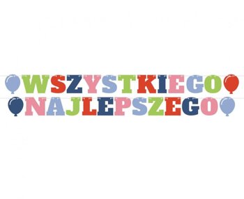 Baner "Wszystkiego Najlepszego" kolorowy 2 x 3m