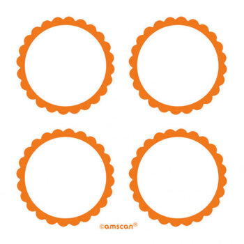 Dekoracja Bufetu - Etykieta Candy Bar pomarańczowa 20 sztuk