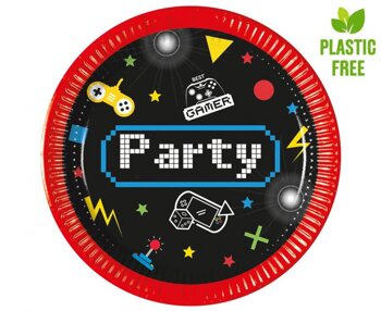 Gaming Party - Talerzyki papierowe 20cm 8 sztuk
