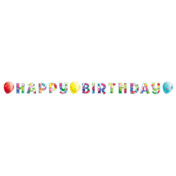 Party Balonowe - Baner Happy Birthday 13cm x 174cm