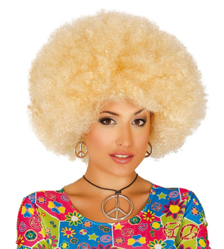 Peruka AFRO blond duża