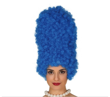 Peruka "Marge" 40cm niebieska