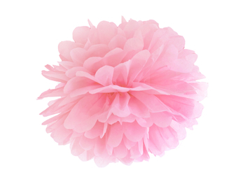 Pompon bibułowy 25cm różowy jasny
