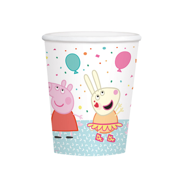 Świnka Peppa party - Kubeczki papierowe 250ml 8 sztuk