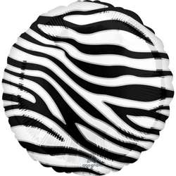 Balon foliowy 17" Wzór - Zebra