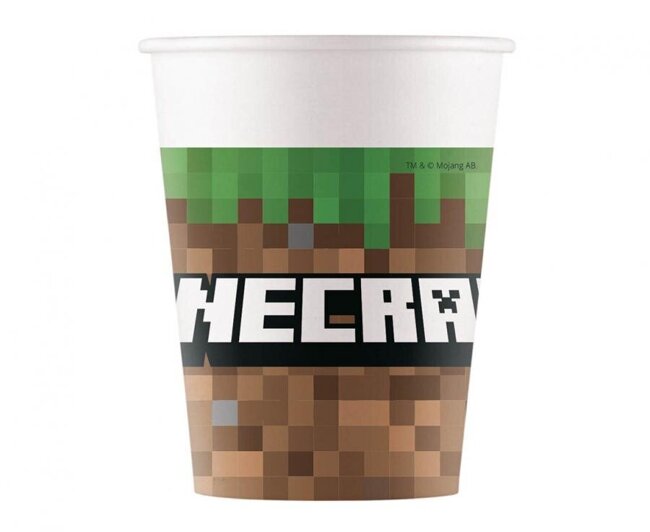 Game Minecraft - Kubeczki papierowe  8 sztuk