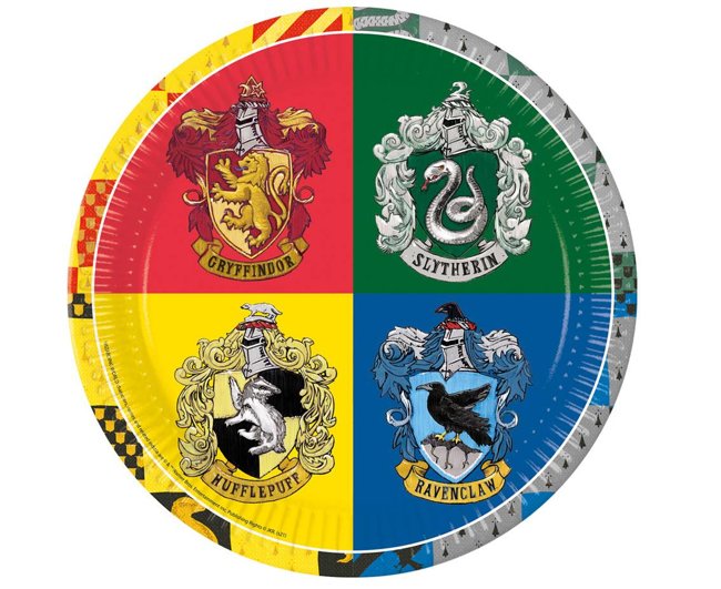Harry Potter Hogwarts Houses - Talerze 23cm 8 sztuk